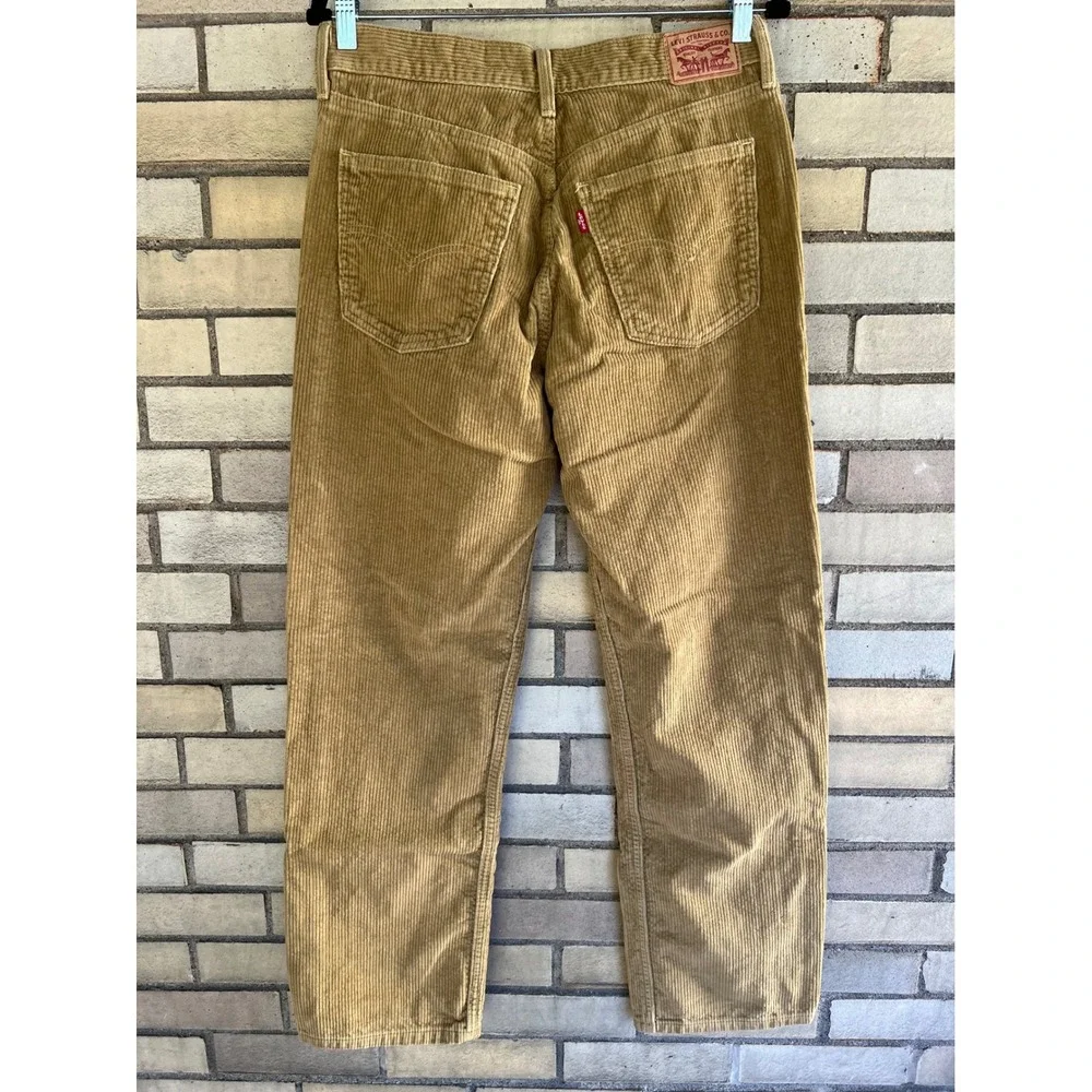 Levis Tan Corduroy Pants Straight Leg Men's W29 L30 Brown Trousers 29x30